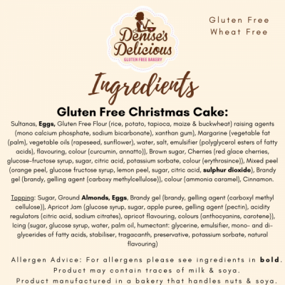 Denise's Gluten Free Christmas Cake